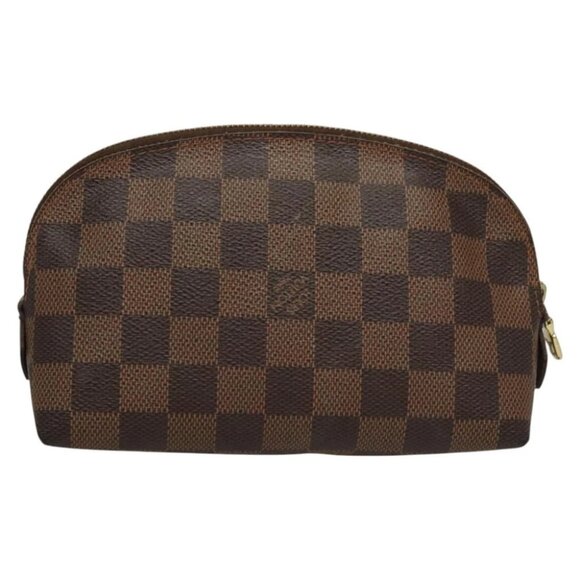 LOUIS VUITTON Damier Ebene Pochette Cosmetic PM Pouch N47516 LV Auth 116055 - Picture 3 of 15